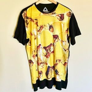 RARE Android Homme Melting Gold Liquid Yellow Black Graphic T Shirt Men’s Sz XL